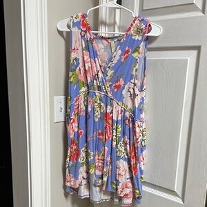 Matilda Jane Floral Tank Top in Blue and Pink